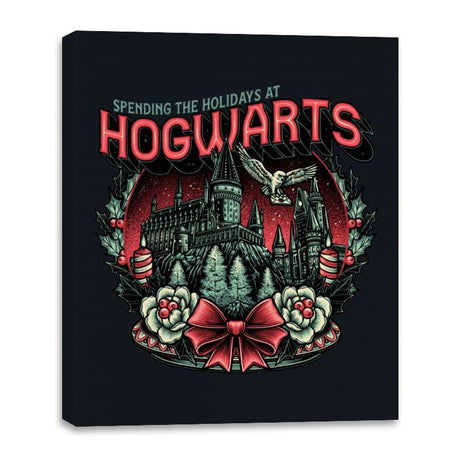 Hogwarts Holidays - Canvas Wraps Canvas Wraps RIPT Apparel 16x20 / Black