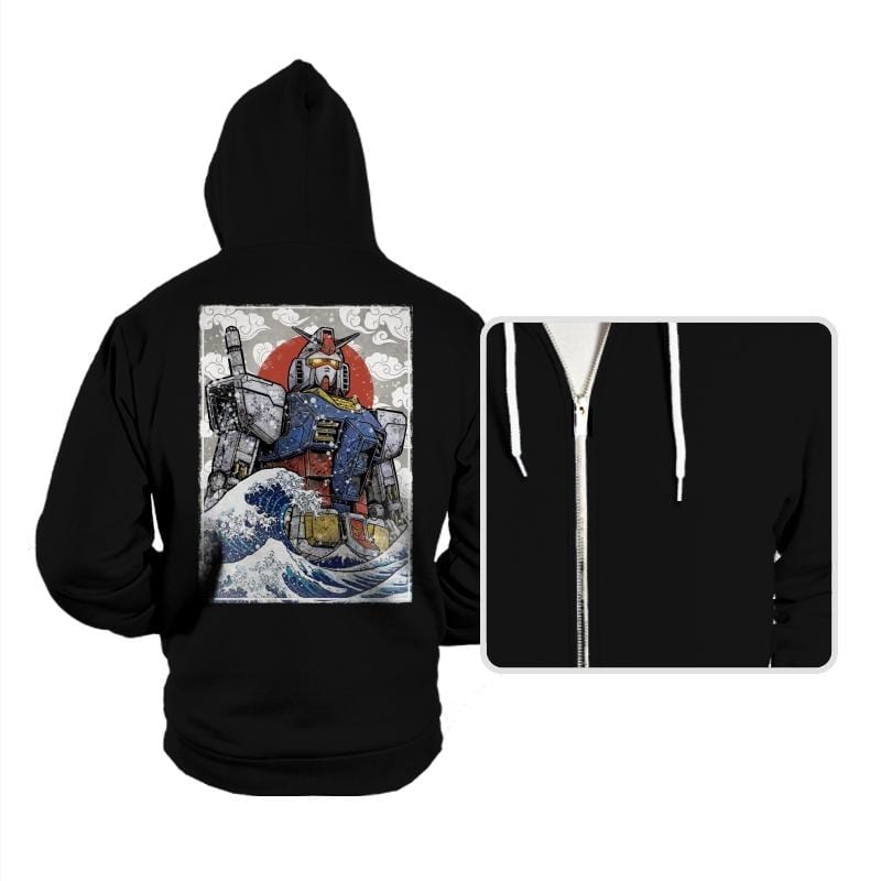 Hokusai Rx 78 2 - Hoodies Hoodies RIPT Apparel Small / Black