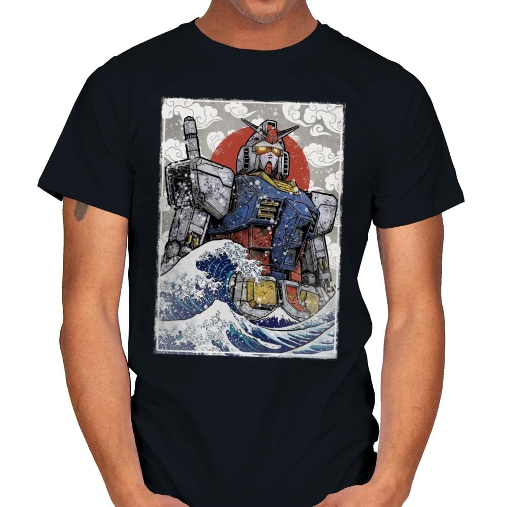 Hokusai Rx 78 2 - Mens T-Shirts RIPT Apparel Small / Black
