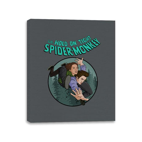Hold on SpiderMonkey - Canvas Wraps Canvas Wraps RIPT Apparel 11x14 / Charcoal