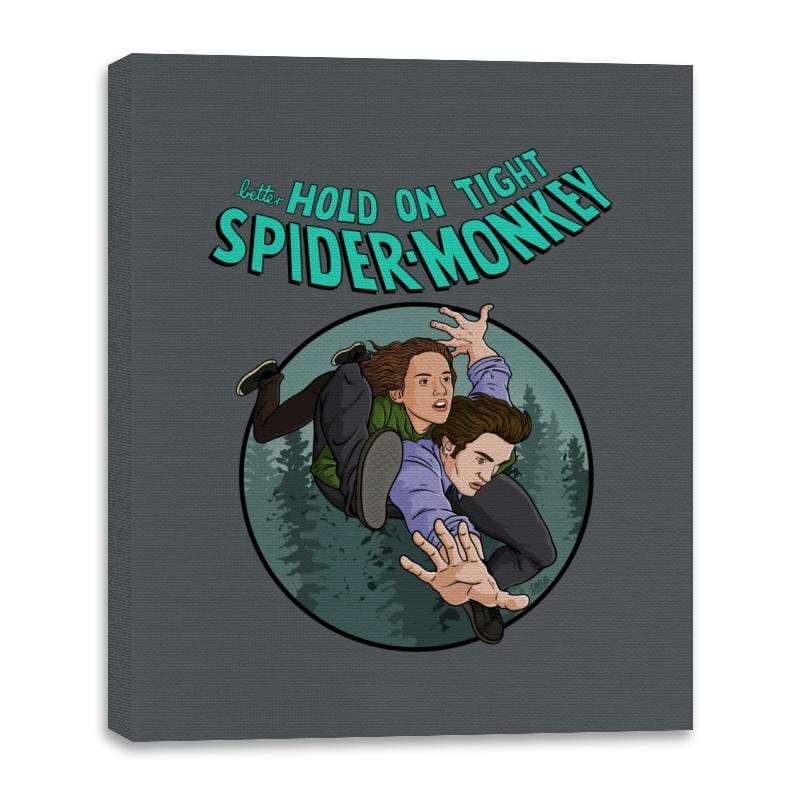 Hold on SpiderMonkey - Canvas Wraps Canvas Wraps RIPT Apparel 16x20 / Charcoal