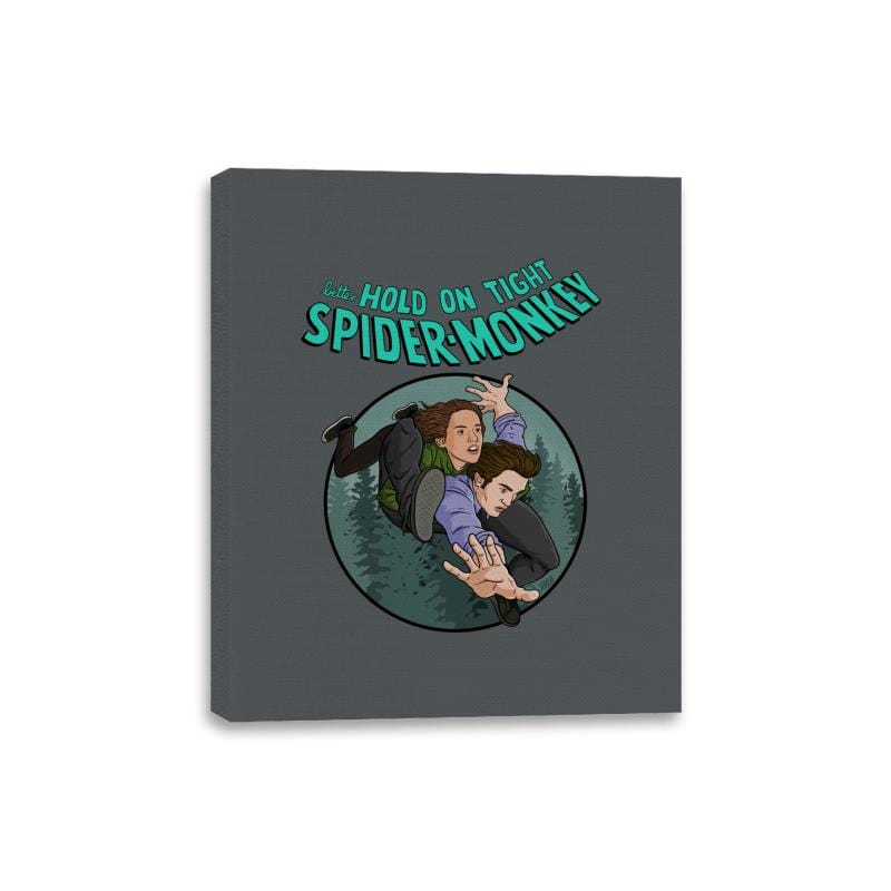 Hold on SpiderMonkey - Canvas Wraps Canvas Wraps RIPT Apparel 8x10 / Charcoal