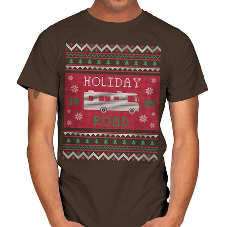 Holiday Road 89 - Ugly Holiday - Mens T-Shirts RIPT Apparel Small / Dark Chocolate