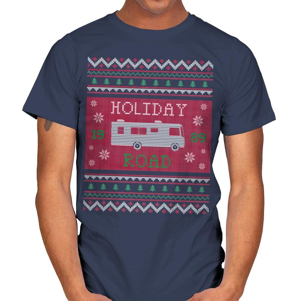 Holiday Road 89 - Ugly Holiday - Mens T-Shirts RIPT Apparel Small / Navy