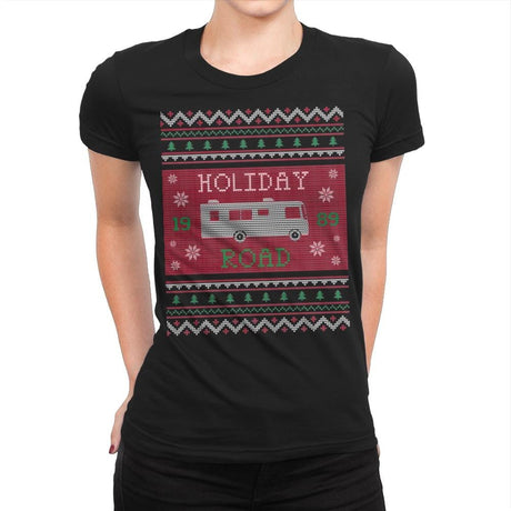 Holiday Road 89 - Ugly Holiday - Womens Premium T-Shirts RIPT Apparel Small / Black