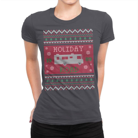 Holiday Road 89 - Ugly Holiday - Womens Premium T-Shirts RIPT Apparel Small / Heavy Metal