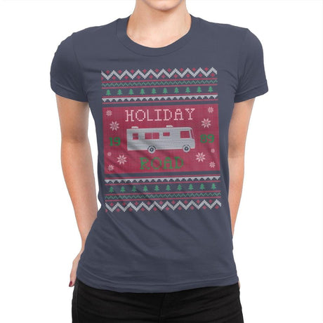 Holiday Road 89 - Ugly Holiday - Womens Premium T-Shirts RIPT Apparel Small / Indigo