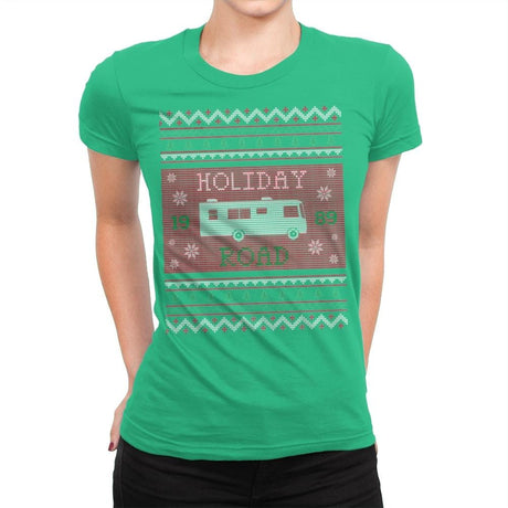 Holiday Road 89 - Ugly Holiday - Womens Premium T-Shirts RIPT Apparel Small / Kelly Green