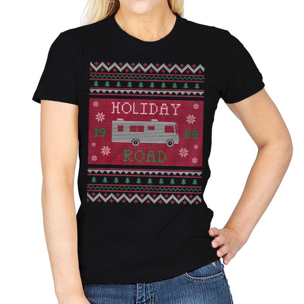 Holiday Road 89 - Ugly Holiday - Womens T-Shirts RIPT Apparel Small / Black