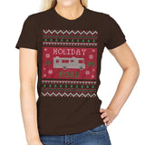 Holiday Road 89 - Ugly Holiday - Womens T-Shirts RIPT Apparel Small / Dark Chocolate