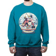 Holiday Snow Globe - Crew Neck Sweatshirt Crew Neck Sweatshirt RIPT Apparel Small / Antique Sapphire