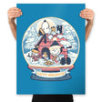 Holiday Snow Globe - Prints Posters RIPT Apparel 18x24 / Sapphire