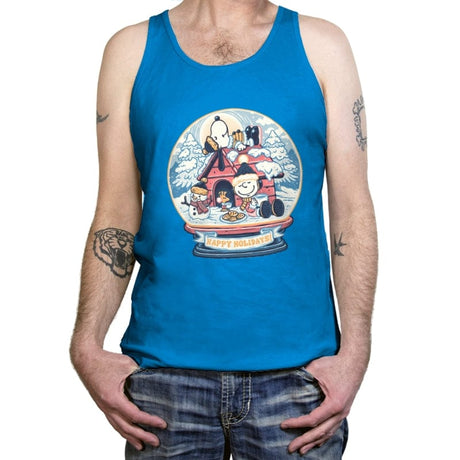 Holiday Snow Globe - Tanktop Tanktop RIPT Apparel X-Small / Teal