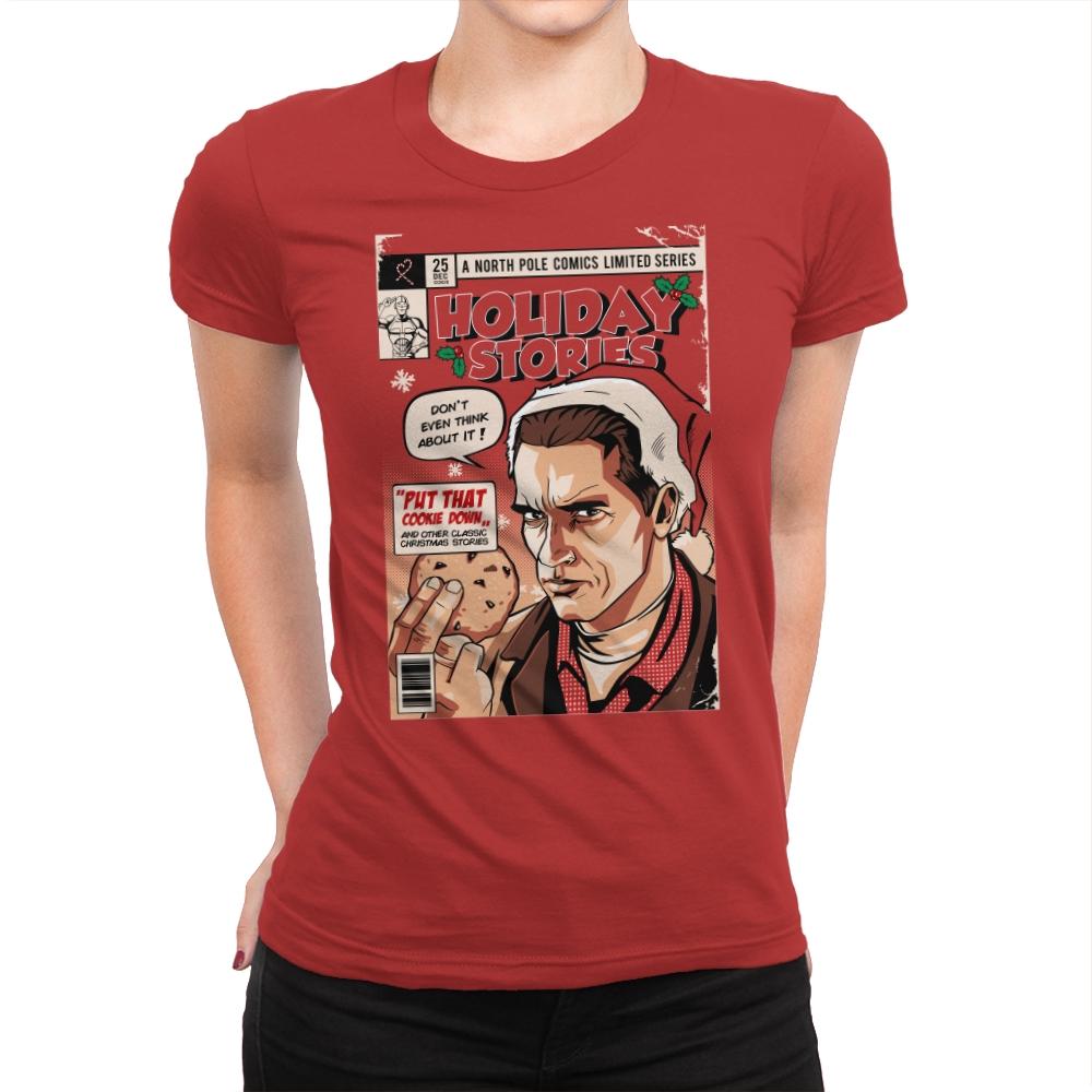 Holiday Stories - Womens Premium T-Shirts RIPT Apparel Small / Red