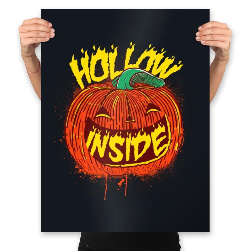 Hollow Inside - Prints Posters RIPT Apparel 18x24 / Black
