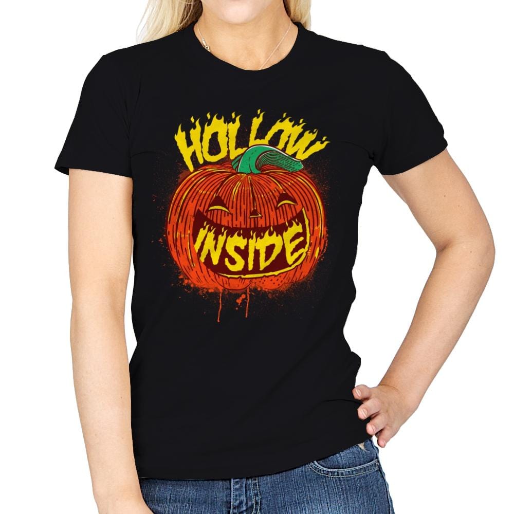 Hollow Inside - Womens T-Shirts RIPT Apparel Small / Black