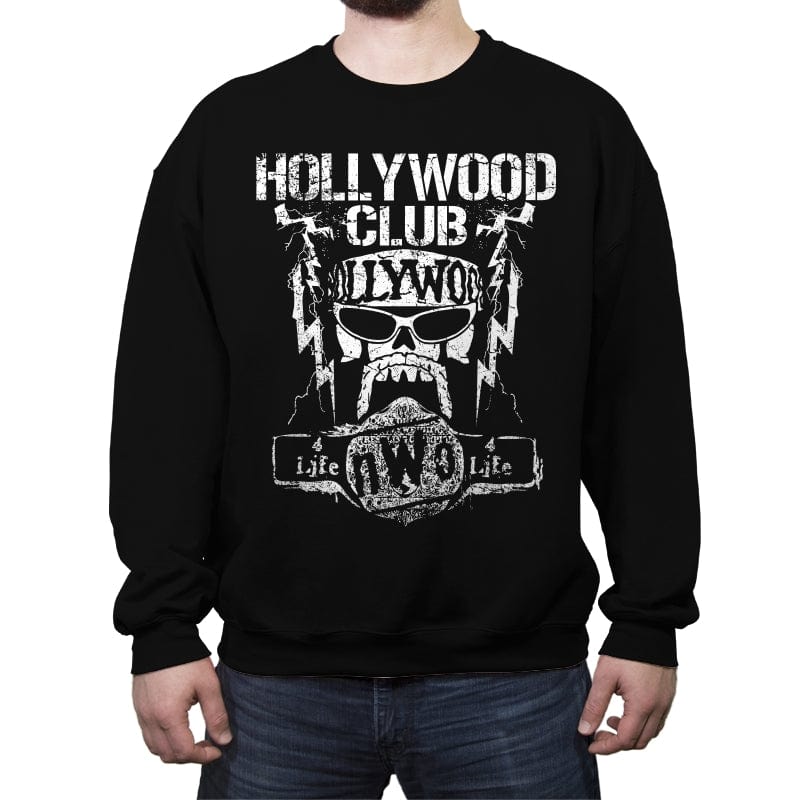 Hollywood Club 4 Life - Crew Neck Sweatshirt Crew Neck Sweatshirt RIPT Apparel Small / Black