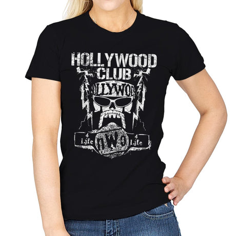 Hollywood Club 4 Life - Womens T-Shirts RIPT Apparel Small / Black