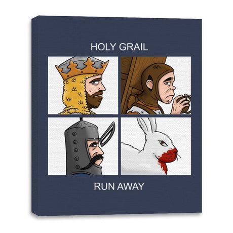 Holy Grail - Run Away - Canvas Wraps Canvas Wraps RIPT Apparel 16x20 / Navy