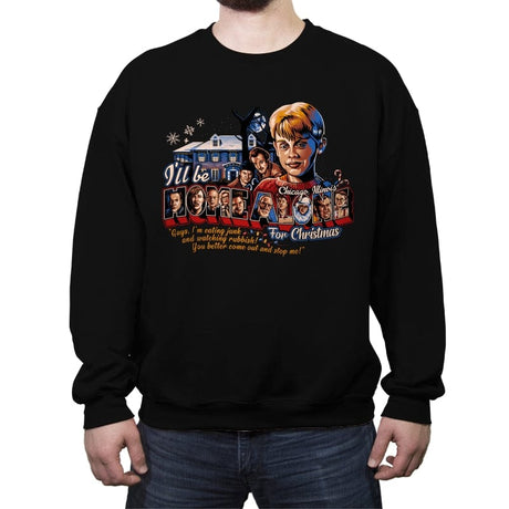 Home Alone for Christmas - Crew Neck Sweatshirt Crew Neck Sweatshirt RIPT Apparel Small / Black