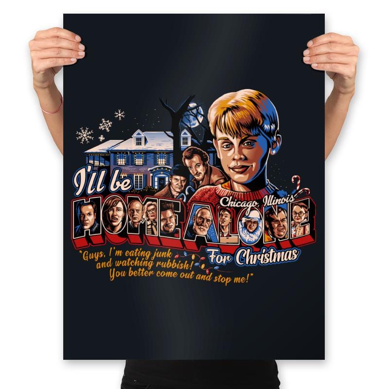 Home Alone for Christmas - Prints Posters RIPT Apparel 18x24 / Black