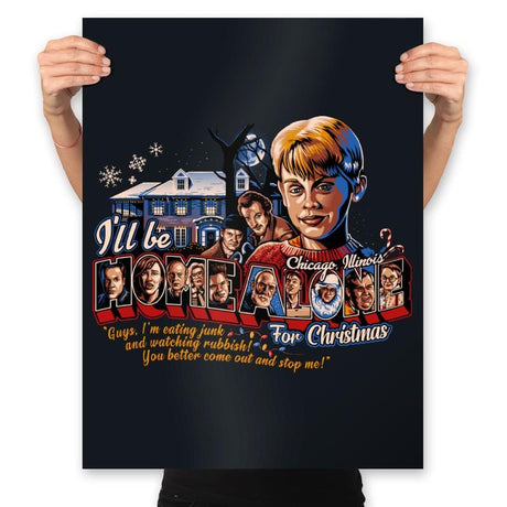 Home Alone for Christmas - Prints Posters RIPT Apparel 18x24 / Black