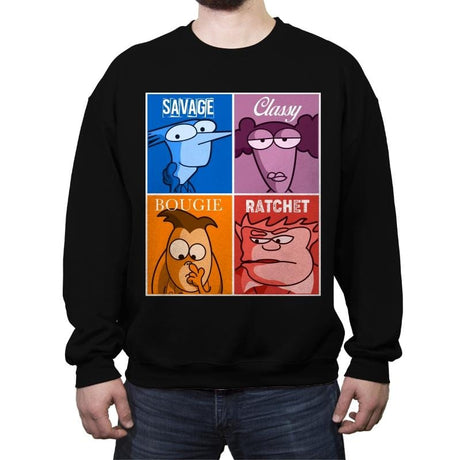 Home Savage - Crew Neck Sweatshirt Crew Neck Sweatshirt RIPT Apparel Small / Black