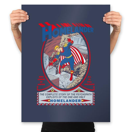 Homelander Comics - Prints Posters RIPT Apparel 18x24 / Navy