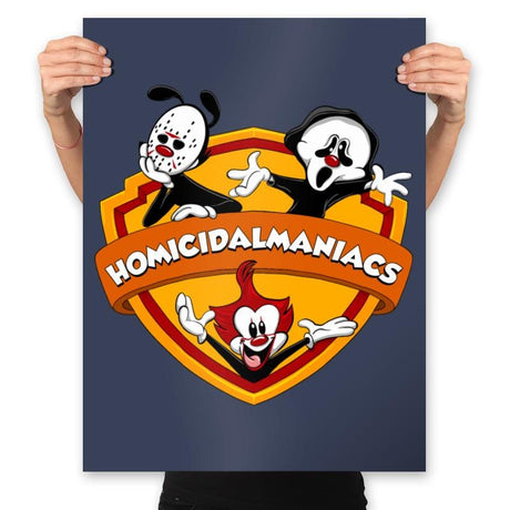 Homicidal Maniacs - Prints Posters RIPT Apparel 18x24 / Navy