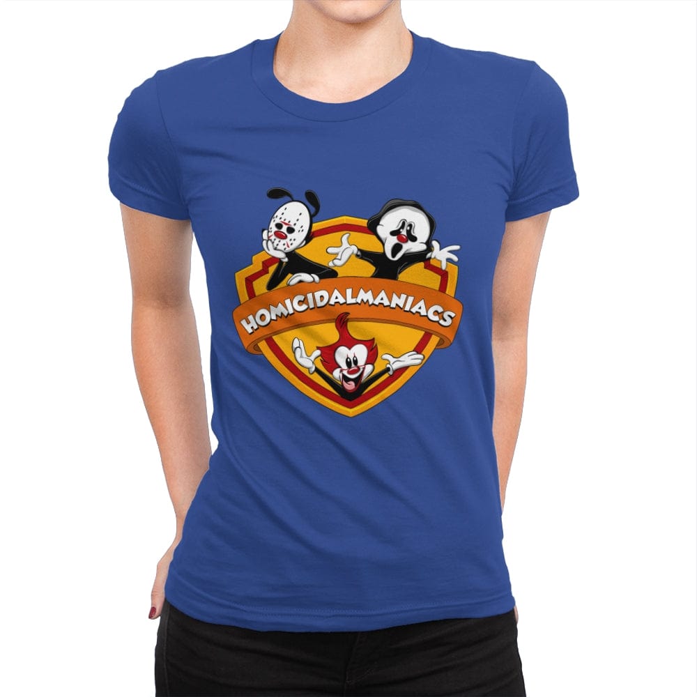 Homicidal Maniacs - Womens Premium T-Shirts RIPT Apparel Small / Royal