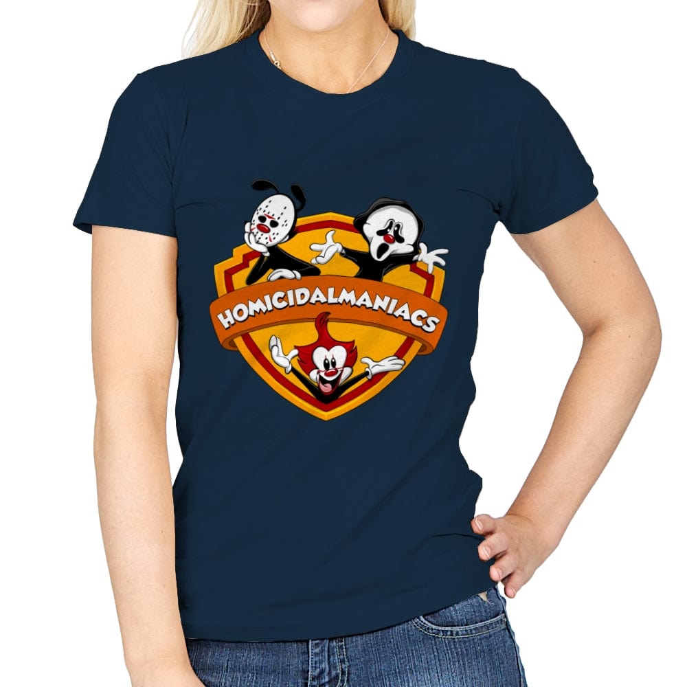 Homicidal Maniacs - Womens T-Shirts RIPT Apparel Small / Navy