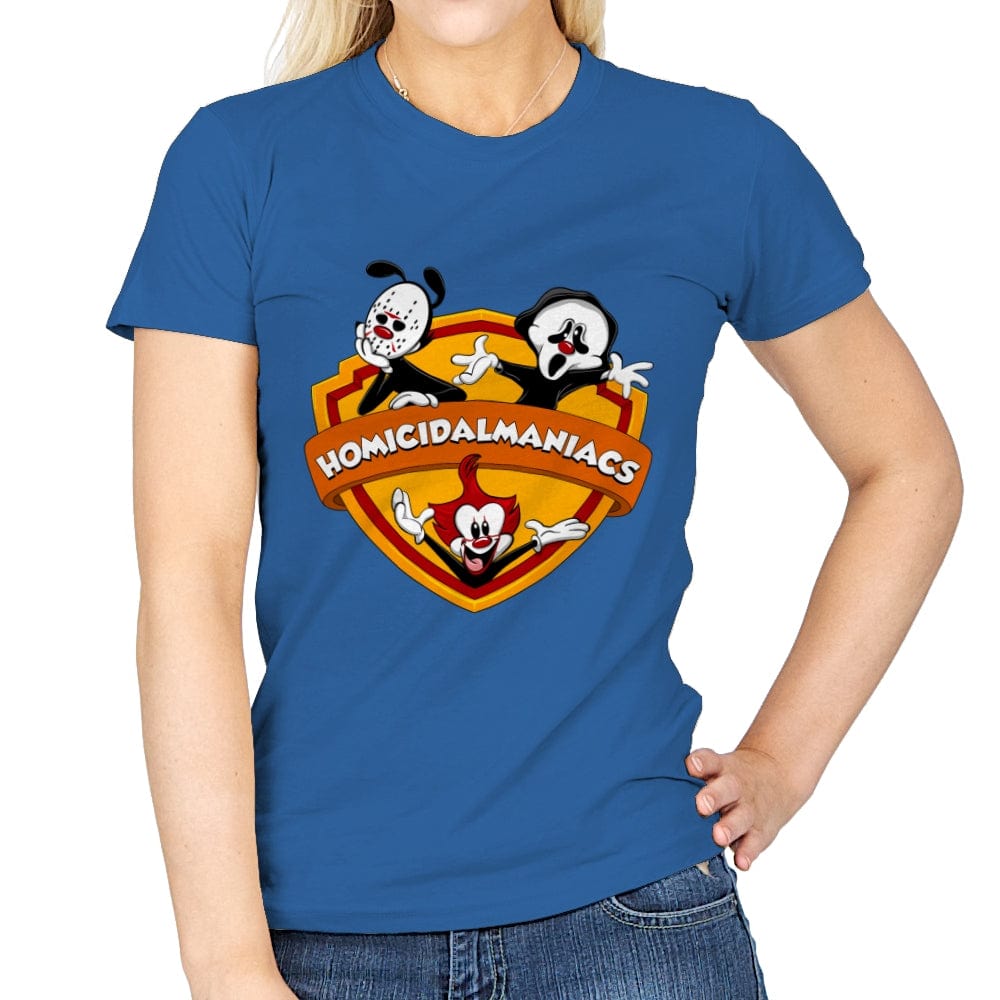 Homicidal Maniacs - Womens T-Shirts RIPT Apparel Small / Royal
