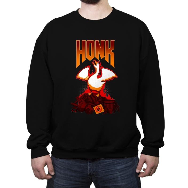HONK! - Crew Neck Sweatshirt Crew Neck Sweatshirt RIPT Apparel Small / Black