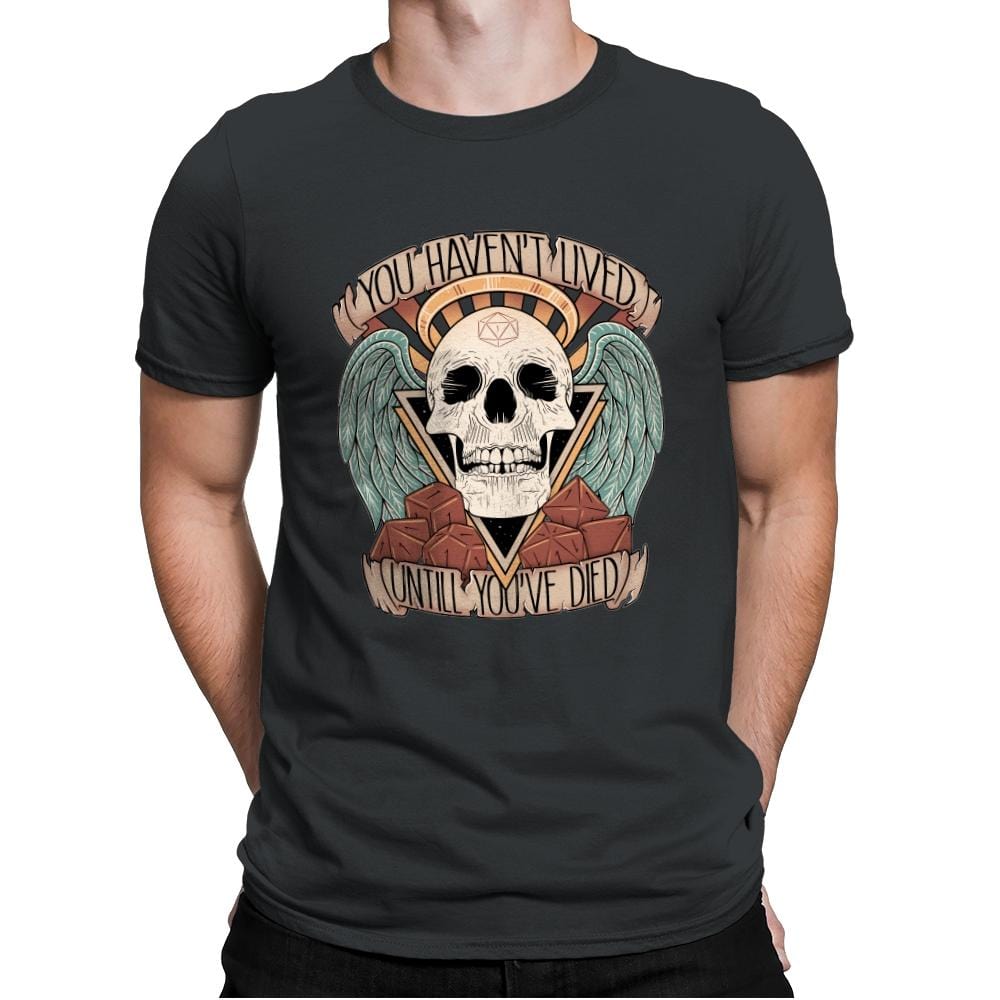 Honorary club of Dead Characters - Mens Premium T-Shirts RIPT Apparel Small / Heavy Metal