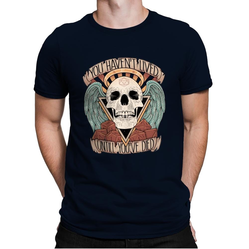 Honorary club of Dead Characters - Mens Premium T-Shirts RIPT Apparel Small / Midnight Navy