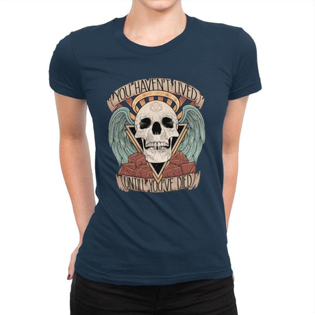 Honorary club of Dead Characters - Womens Premium T-Shirts RIPT Apparel Small / Midnight Navy