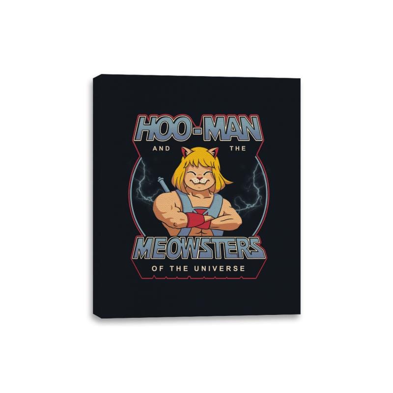 Hoo-Man and the Meowsters of the Universe - Canvas Wraps Canvas Wraps RIPT Apparel 8x10 / Black