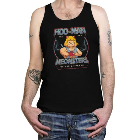 Hoo-Man and the Meowsters of the Universe - Tanktop Tanktop RIPT Apparel X-Small / Black
