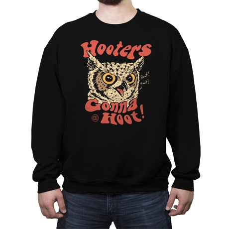 Hoot Owl - Crew Neck Sweatshirt Crew Neck Sweatshirt RIPT Apparel Small / Black