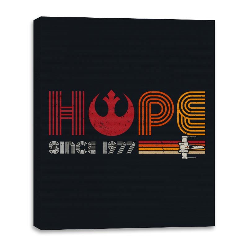 Hope Since 1977 - Canvas Wraps Canvas Wraps RIPT Apparel 16x20 / Black