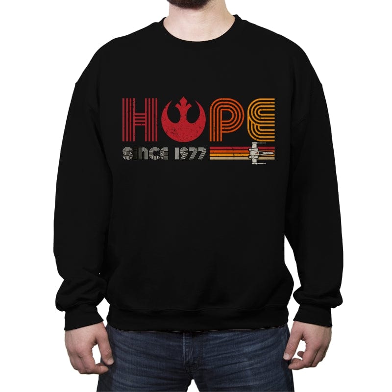 Hope Since 1977 - Crew Neck Sweatshirt Crew Neck Sweatshirt RIPT Apparel Small / Black