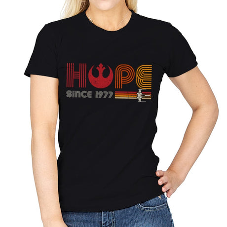 Hope Since 1977 - Womens T-Shirts RIPT Apparel Small / Black