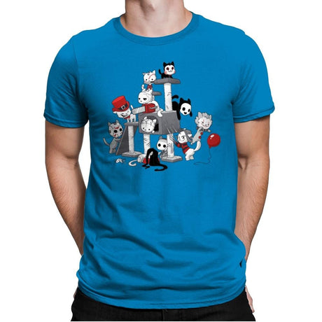 Horror Cats - Mens Premium T-Shirts RIPT Apparel Small / Turqouise