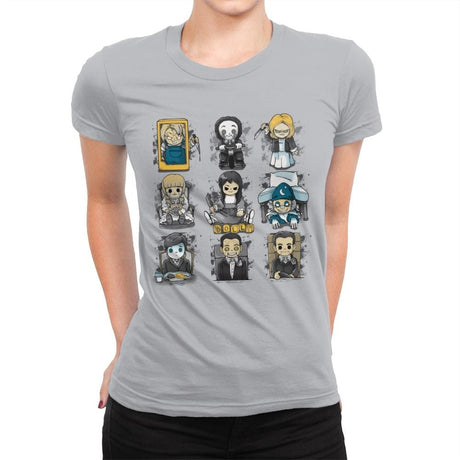 Horror Dolls - Womens Premium T-Shirts RIPT Apparel Small / Silver