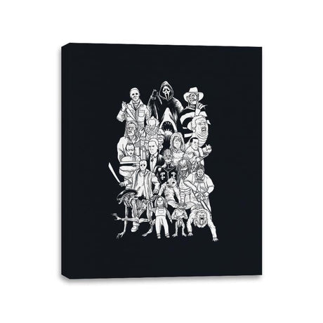 Horror Doodle - Canvas Wraps Canvas Wraps RIPT Apparel 11x14 / Black