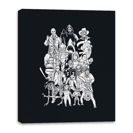 Horror Doodle - Canvas Wraps Canvas Wraps RIPT Apparel 16x20 / Black