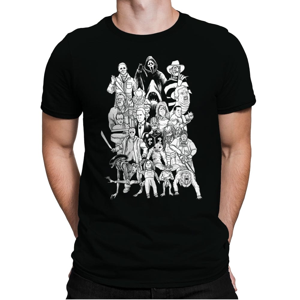 Horror Doodle - Mens Premium T-Shirts RIPT Apparel Small / Black