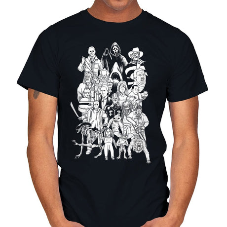 Horror Doodle - Mens T-Shirts RIPT Apparel Small / Black