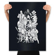 Horror Doodle - Prints Posters RIPT Apparel 18x24 / Black