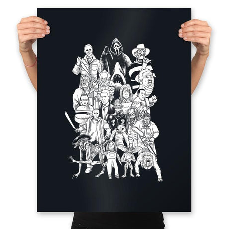 Horror Doodle - Prints Posters RIPT Apparel 18x24 / Black